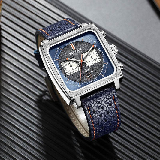 Buycenter Men's Waterproof Luminous Calendar Square Watch - Stylish & Functional - Buy Center