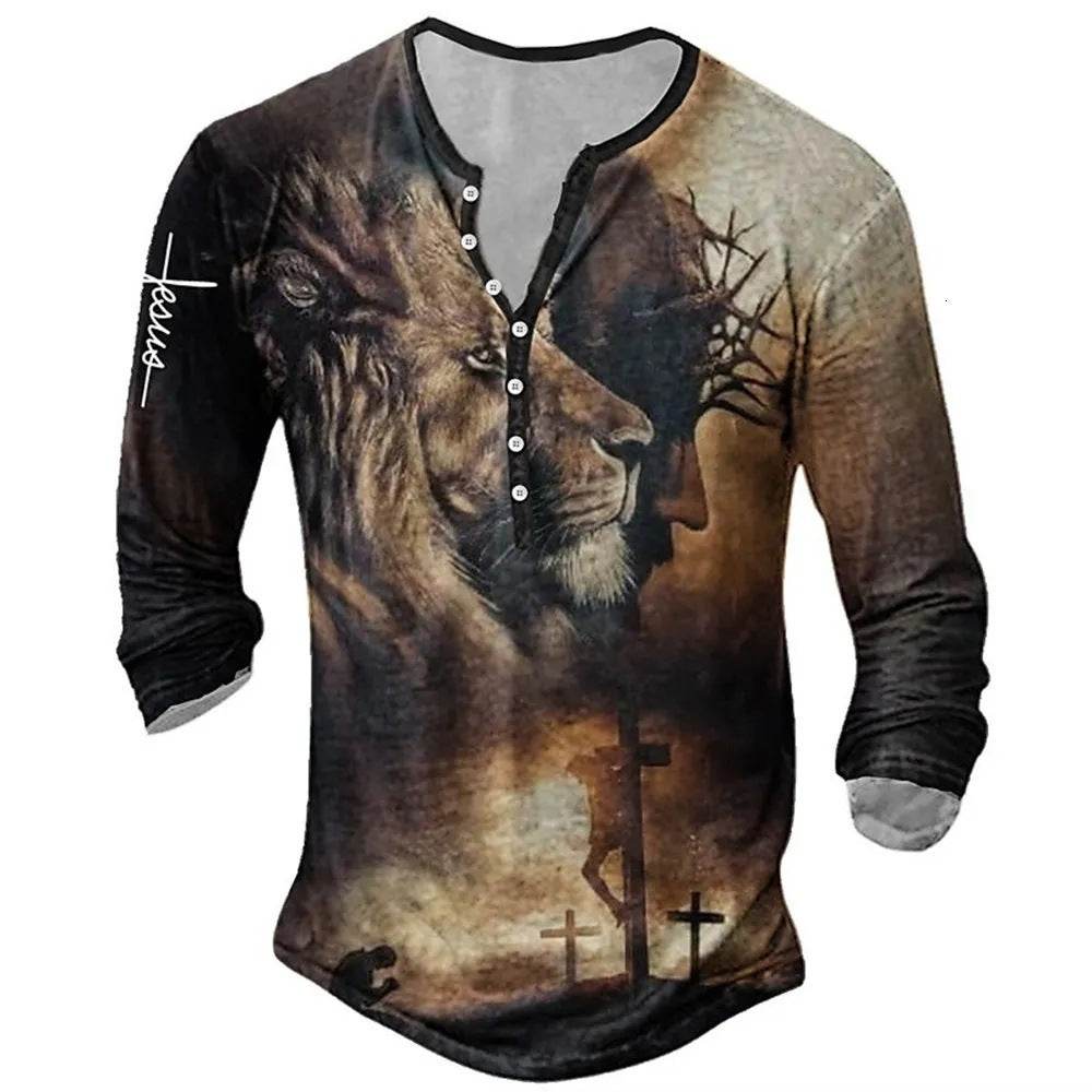 Men's Long-Sleeved Medieval T-Shirt - Stylish European Digital Print 2025 - Buy Center