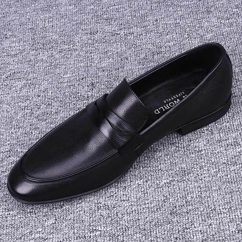 Men's Cowhide Leather Shoes - Premium Formal Footwear for 2025 - Buy Center