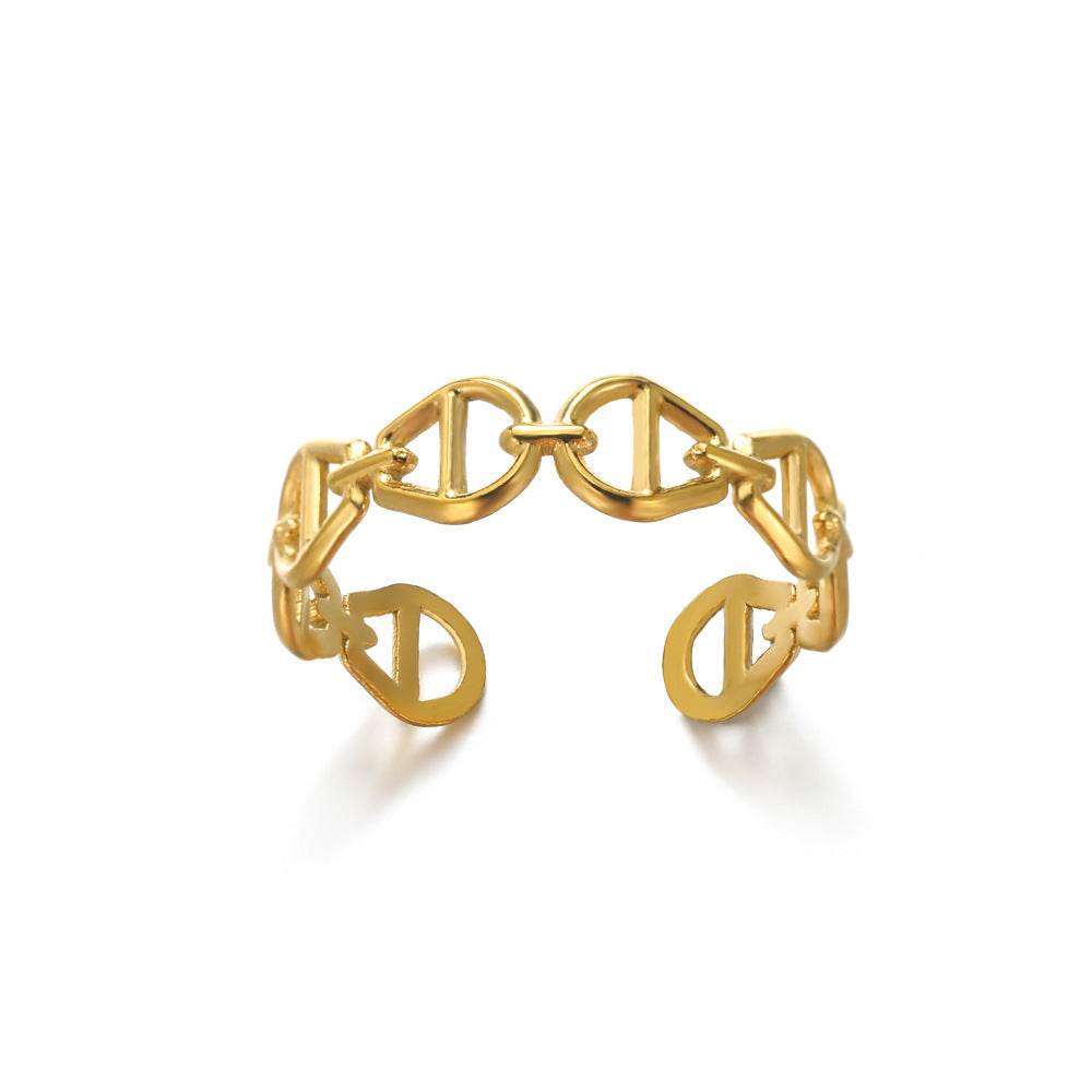 Adjustable Stainless Steel Hydraulic Ring - Stylish Geometric Design for All - Buy Center