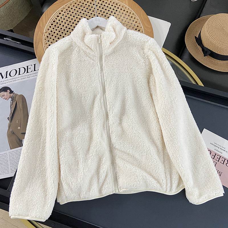 Women's Long Fleece Cardigan Coat - Stylish Zipper & Cozy Warmth - Buy Center