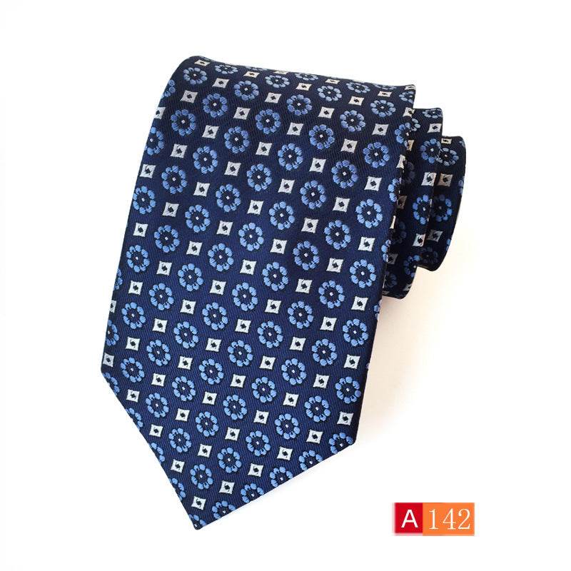 Buycenter Men's Jacquard Tie - Classic Black Stylish Formal Accessory - Buy Center
