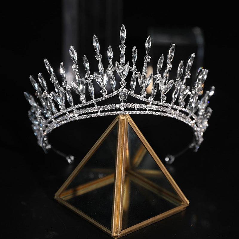 Elegant Rhinestone Wedding Hair Crown - Stunning Bridal Headdress 2025 - Buy Center