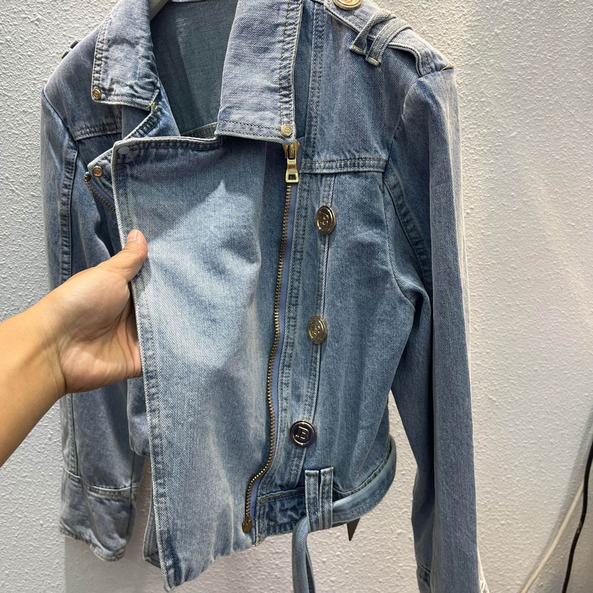 Popular Korean Style Denim Coat - Loose Fit Street Fashion Outerwear - Buy Center