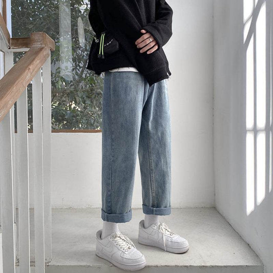 Trendy Loose Casual Wide Leg Straight Jeans for Men - Versatile Style 2025 - Buy Center