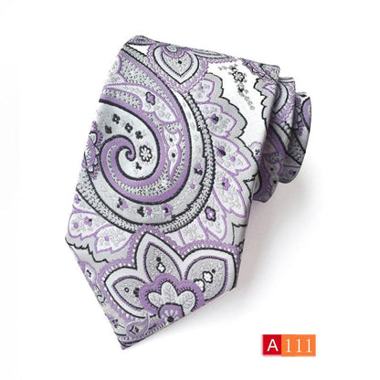 Buycenter Men's Jacquard Tie - Classic Black Stylish Formal Accessory - Buy Center