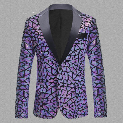 Velvet Men's Slim Fit Sequined Dress - Perfect for Formal Occasions - Buy Center