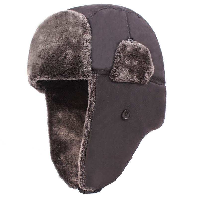 Men's Plus Velvet Ear Protection Bomber Hat - Stylish Cold Weather Accessory - Buy Center