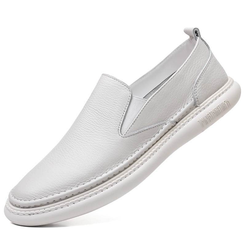 First Layer Cowhide Men's Leather Shoes - Casual Low Heel Comfort Style - Buy Center