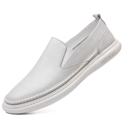 First Layer Cowhide Men's Leather Shoes - Casual Low Heel Comfort Style - Buy Center