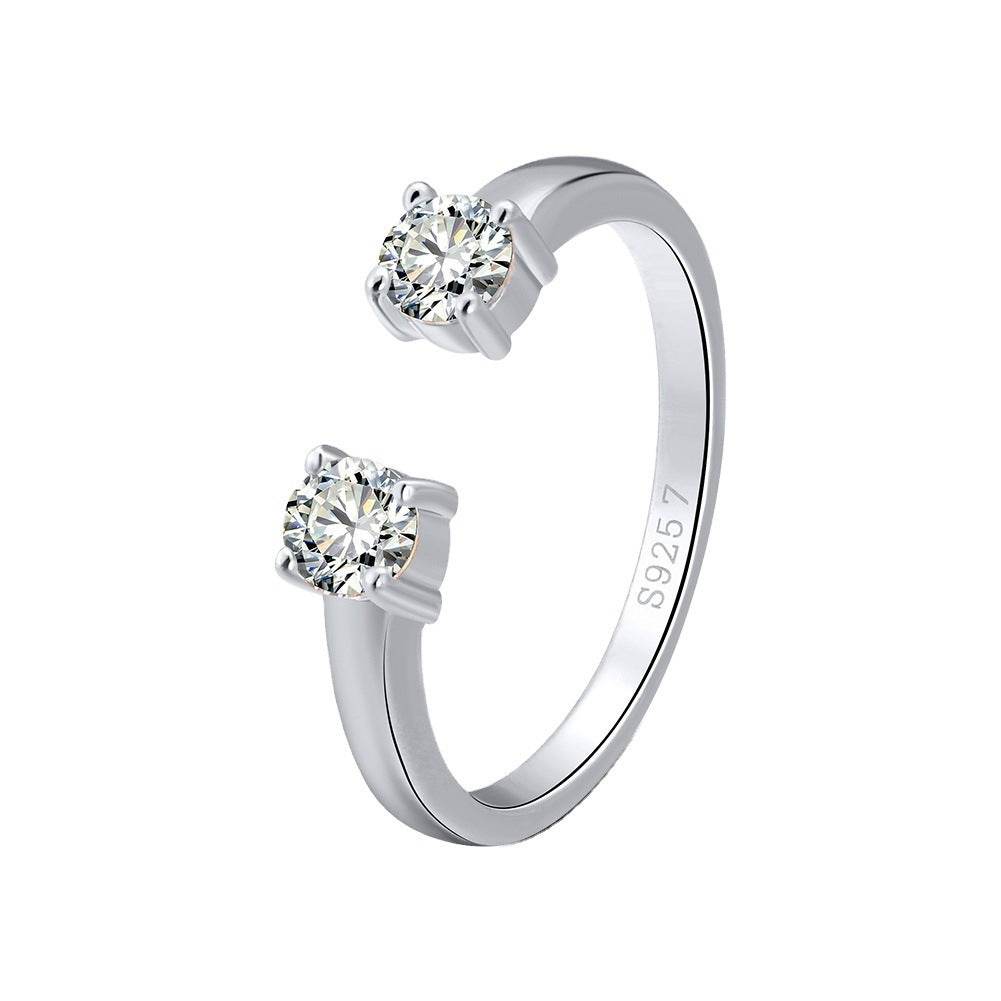 Sterling Silver Temperament Ring - Adjustable Modern Design for Every Occasion - Buy Center