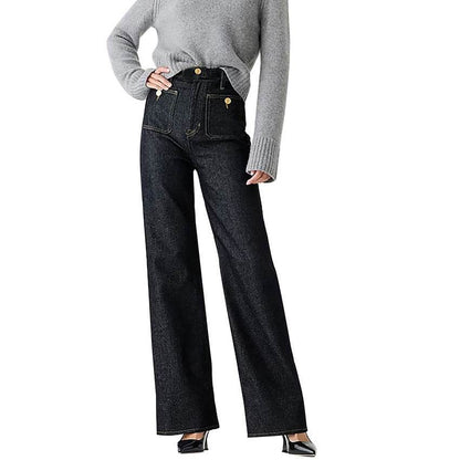 Women's Plus Size Wide-Leg Pants - Casual Distressed Denim Style 2025 - Buy Center