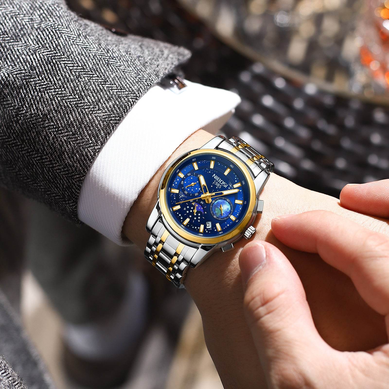 Buycenter Men's Steel Quartz Watch - Casual & Business Style, Multiple Colors - Buy Center