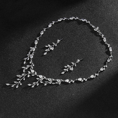 Buy Center Minimalist Zircon Necklace & Earrings Set - Fashion Jewelry - Buy Center