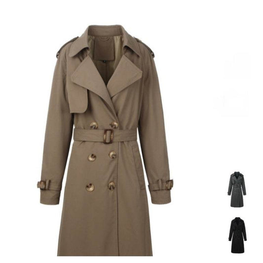 Women’s Waterproof Windbreaker Trench - Double-Breasted Style & Trendy Look - Buy Center