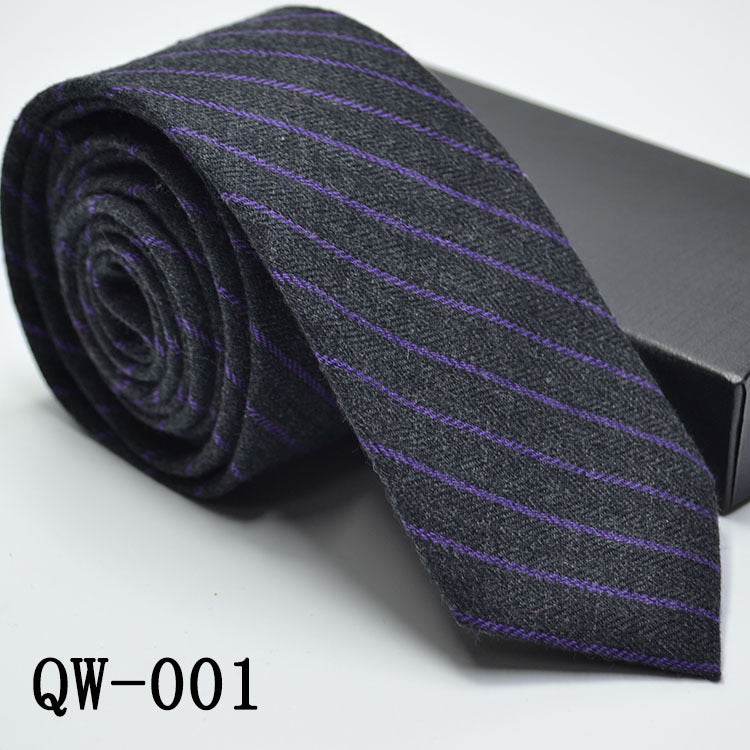 Elegant Men's Super Narrow Bow Tie - Trendy Wool-like Cotton Stripes - Buy Center