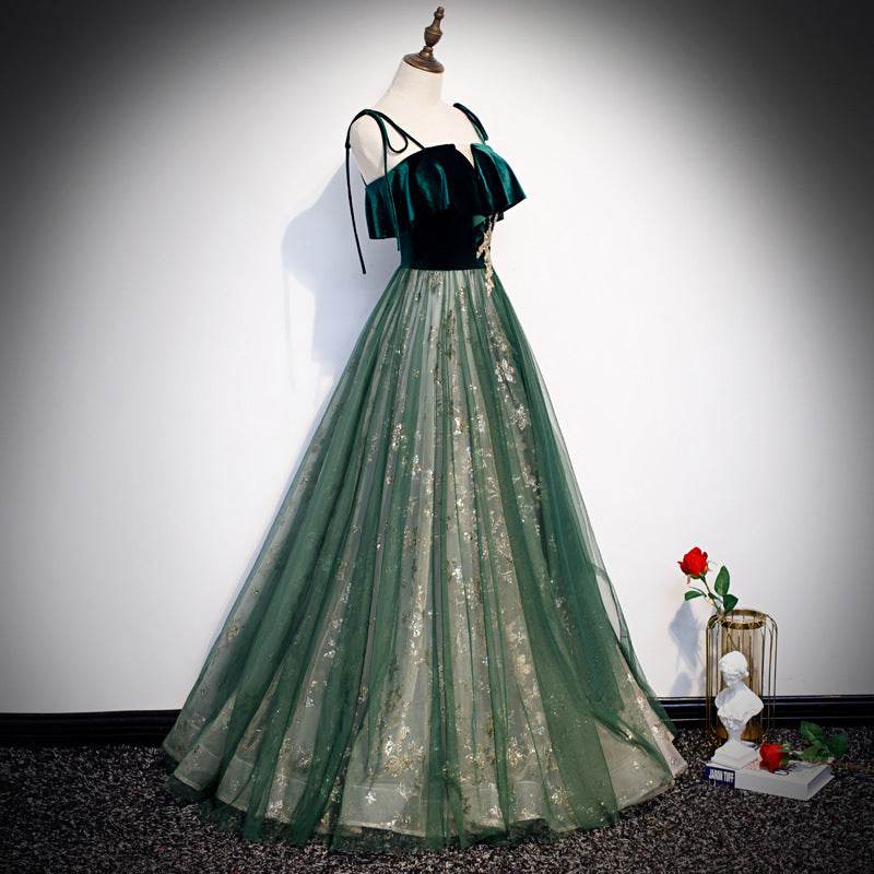 Buycenter Dark Green Long Evening Dress - Sleek Sleeveless Design - Buy Center
