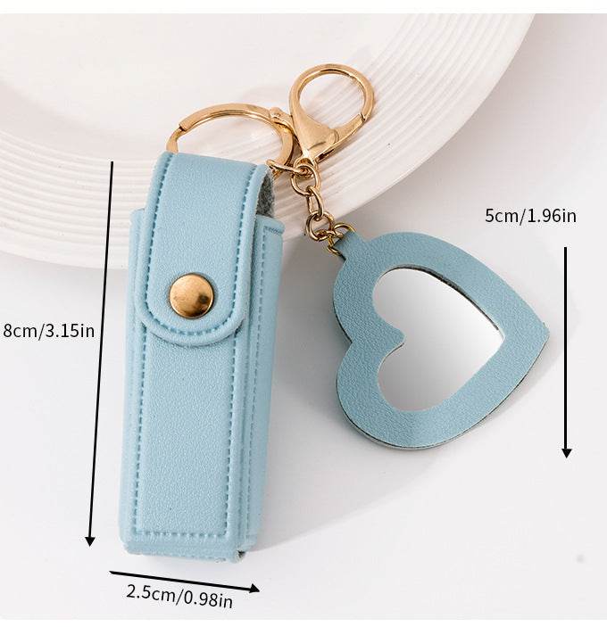 Modern Small Mirror Lipstick Pack Keychain Pendant - Stylish Clutch Accessory - Buy Center