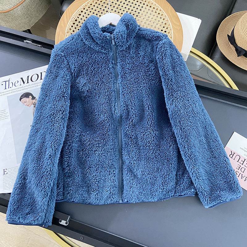 Women's Long Fleece Cardigan Coat - Stylish Zipper & Cozy Warmth - Buy Center