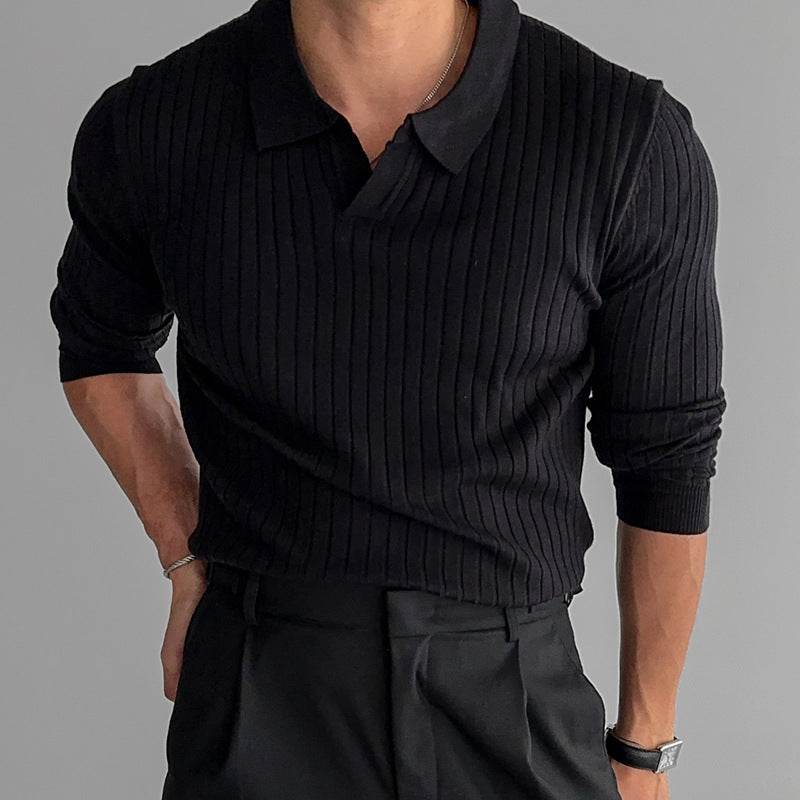 Buycenter Korean Style Men's T-Shirt - Slim Fit Long Sleeve Tops - Buy Center