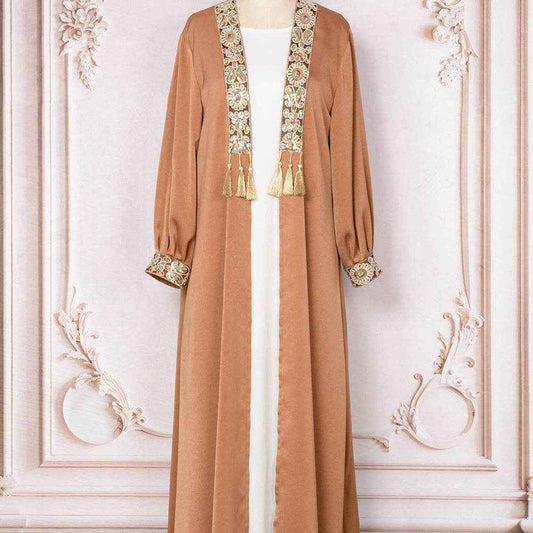 Women's Two-Piece Cardigan Set with Tassel Pendant - Cozy & Stylish