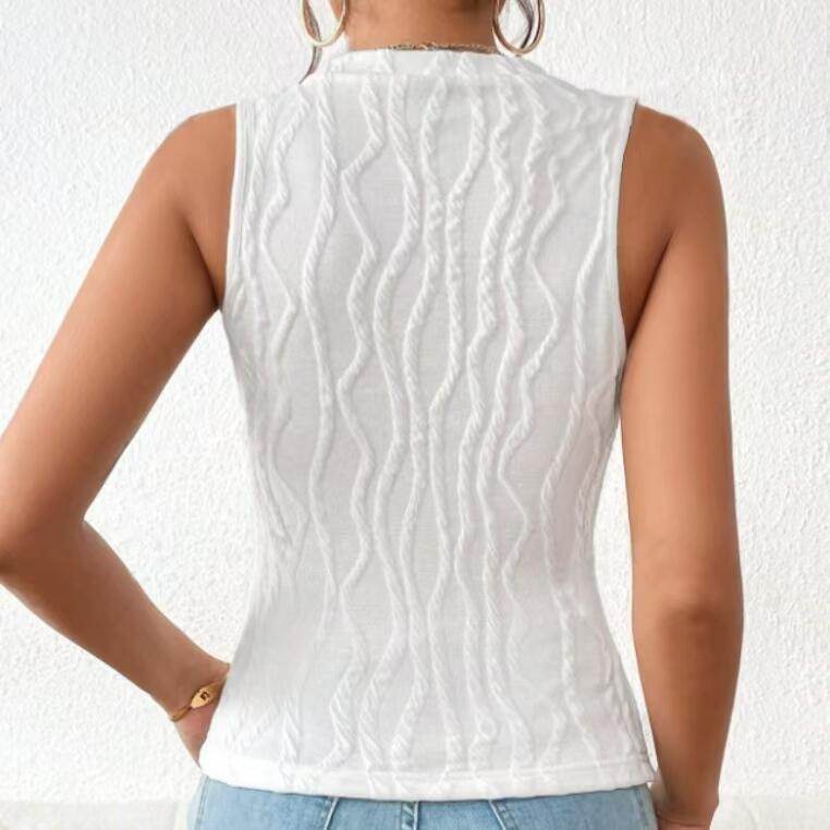 Buycenter Ladies' Slim Fit Off Shoulder Casual Vest - Elegant Summer Style - Buy Center