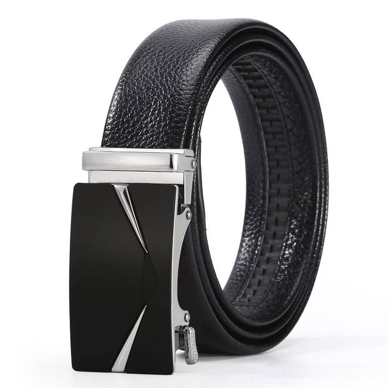 Men's Automatic Leather Buckle Belt - Premium Stylish Business Accessory - Buy Center