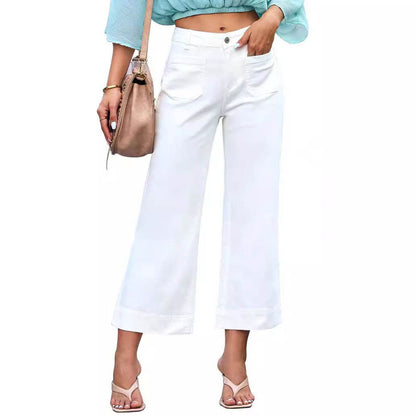 Stylish Cropped Wide Leg Straight-Leg Jeans for Women - 2025 Collection - Buy Center