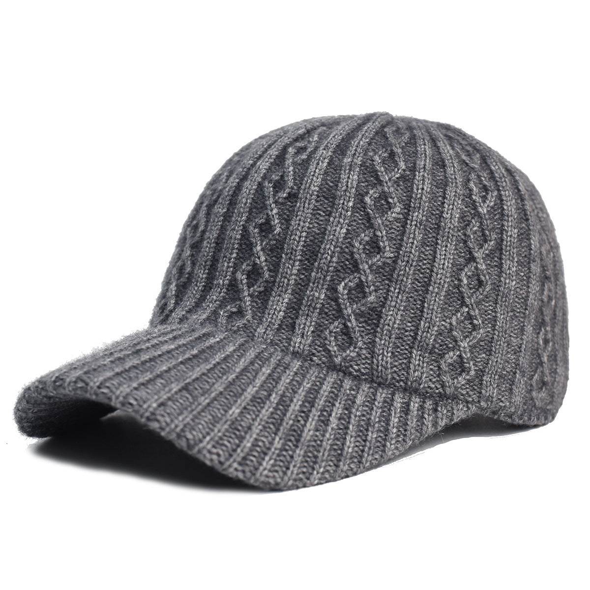 Stylish Knitting Wool Baseball Cap - Warm, Breathable Winter Accessory - Buy Center