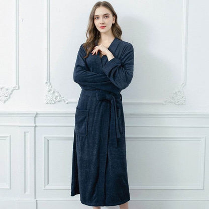 Japanese & Korean Men's Bathrobe - Stylish Towel Cloth for All Seasons - Buy Center