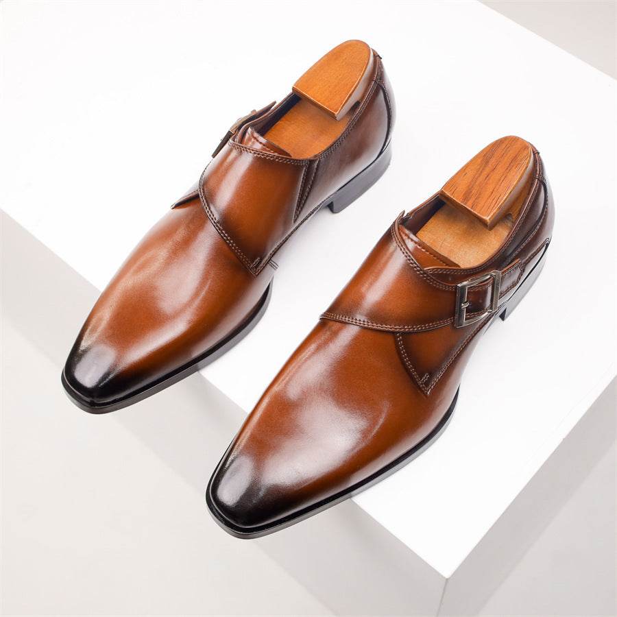 Nemo Men's Business Formal Leather Shoes - Breathable, Square Toe Design - Buy Center