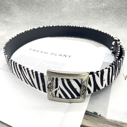 Stylish Leopard & Snake Print Belt - Trendy PU Leather Accessory 2025 - Buy Center