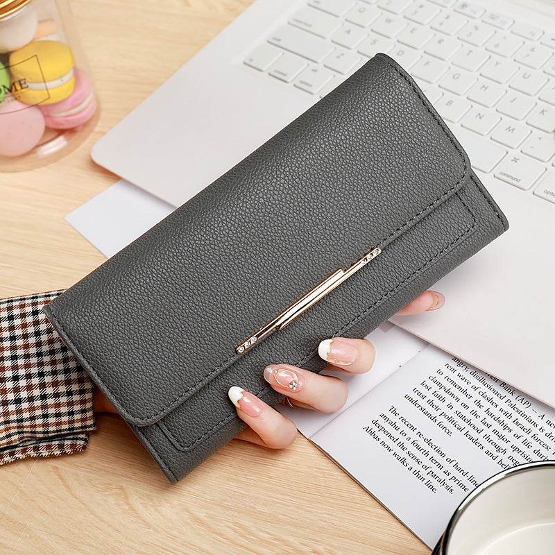 New Ladies' Tri-fold Purse - Ultra-Light PU Wallet in Stylish Colors - Buy Center