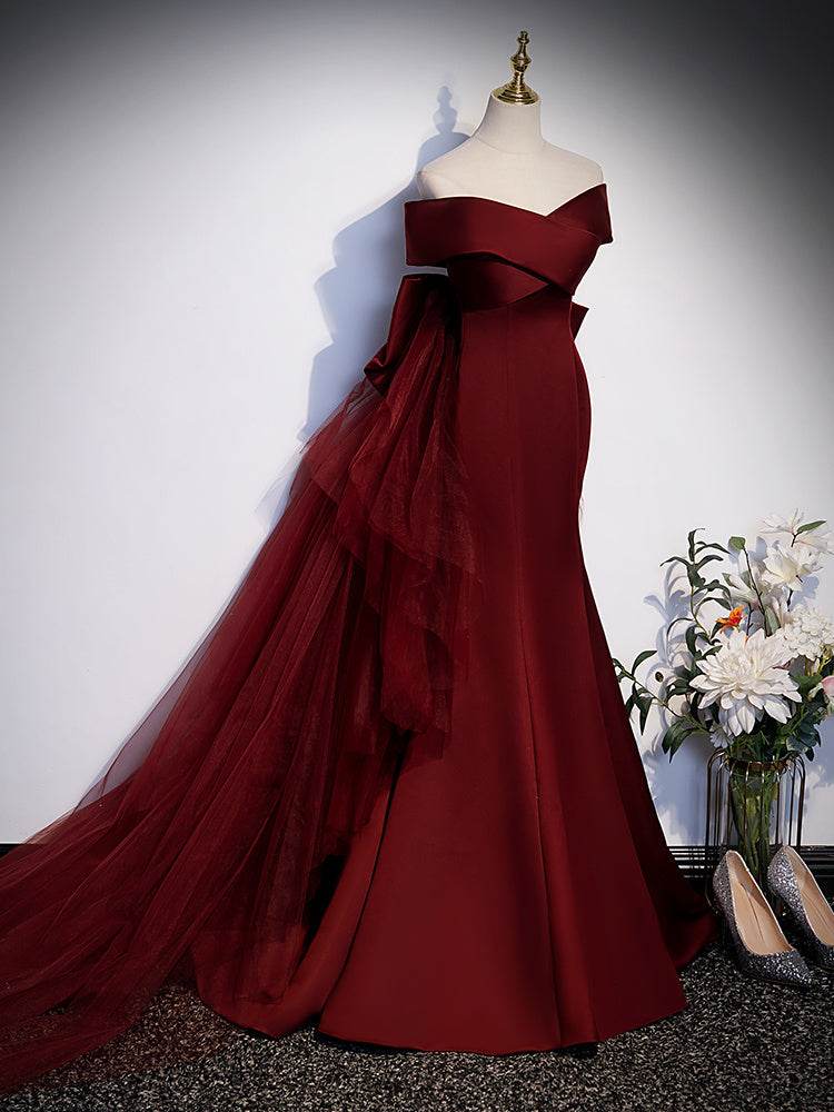 Buycenter Fish Tail Toast Dress for Brides - Elegant One Shoulder Evening Wear - Buy Center