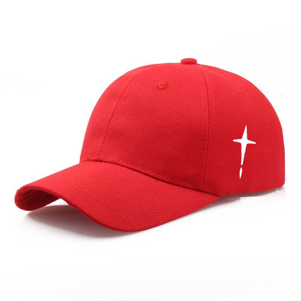 Stylish Men's Adjustable Baseball Cap - Trendy 3D Cotton Cross Print - Buy Center