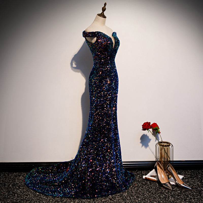 Buycenter Navy Fishtail Sequins Skirt - Elegant Evening Dress for Every Occasion - Buy Center