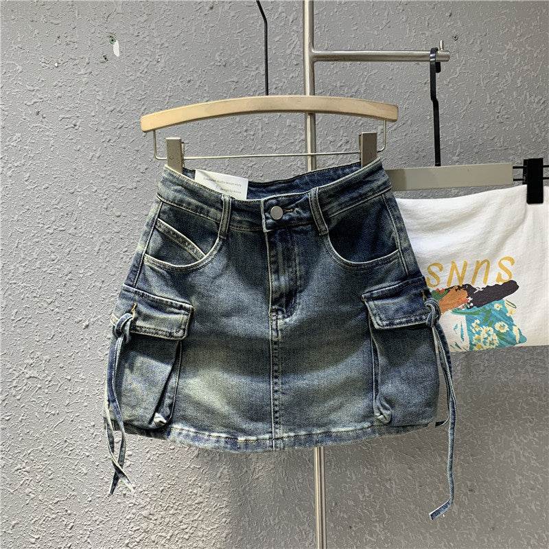 Personalized A-Line Skirt - Three-Dimensional Denim Design in 3 Colors - Buy Center