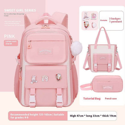 Large Capacity Student Backpack - Comfortable Design for Grades 1-12 - Buy Center