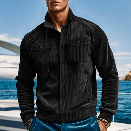 Buycenter Men's Corduroy Jacket - Trendy Turn-down Collar for Any Season - Buy Center