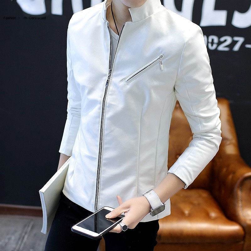 Trendy Youth Genuine Leather Jacket - Stand Collar, Fleece Option Available - Buy Center
