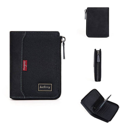Stylish Men's Wallet - Anti-Magnetic Compact Zipper Coin Purse 2025 - Buy Center