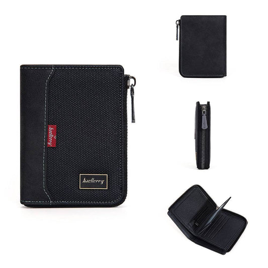 Stylish Men's Wallet - Anti-Magnetic Compact Zipper Coin Purse 2025 - Buy Center