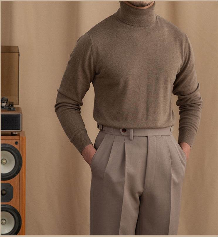 Buycenter British Wool Turtleneck Sweater - Slim Fit, Warm & Trendy - Buy Center