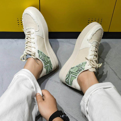 Stylish All-Match College Cashew Flower Shoes - Trendy Vulcanized Comfort - Buy Center
