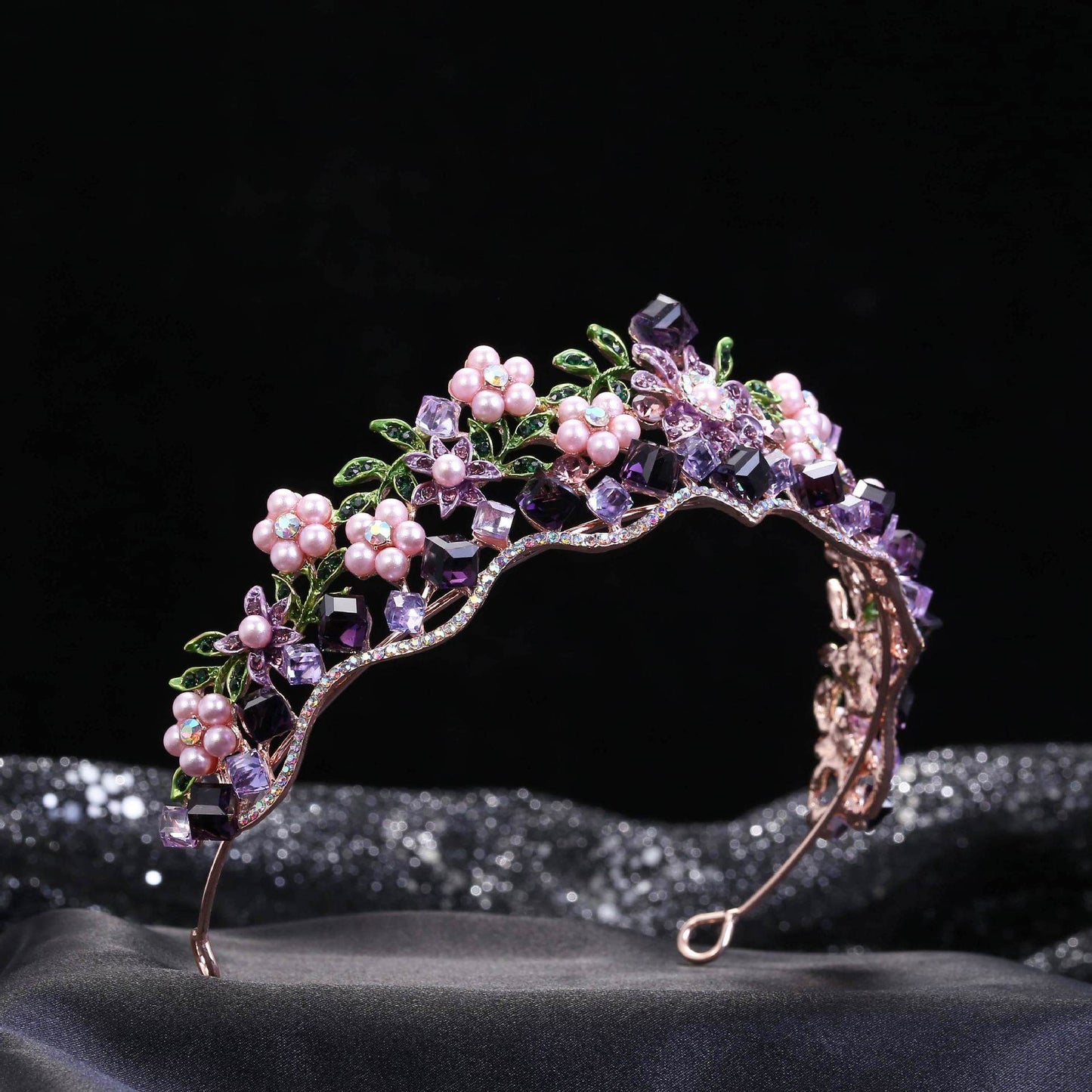 Alloy Crystal Flower Wedding Hair Ornaments - Elegant Bridal Jewelry Set - Buy Center