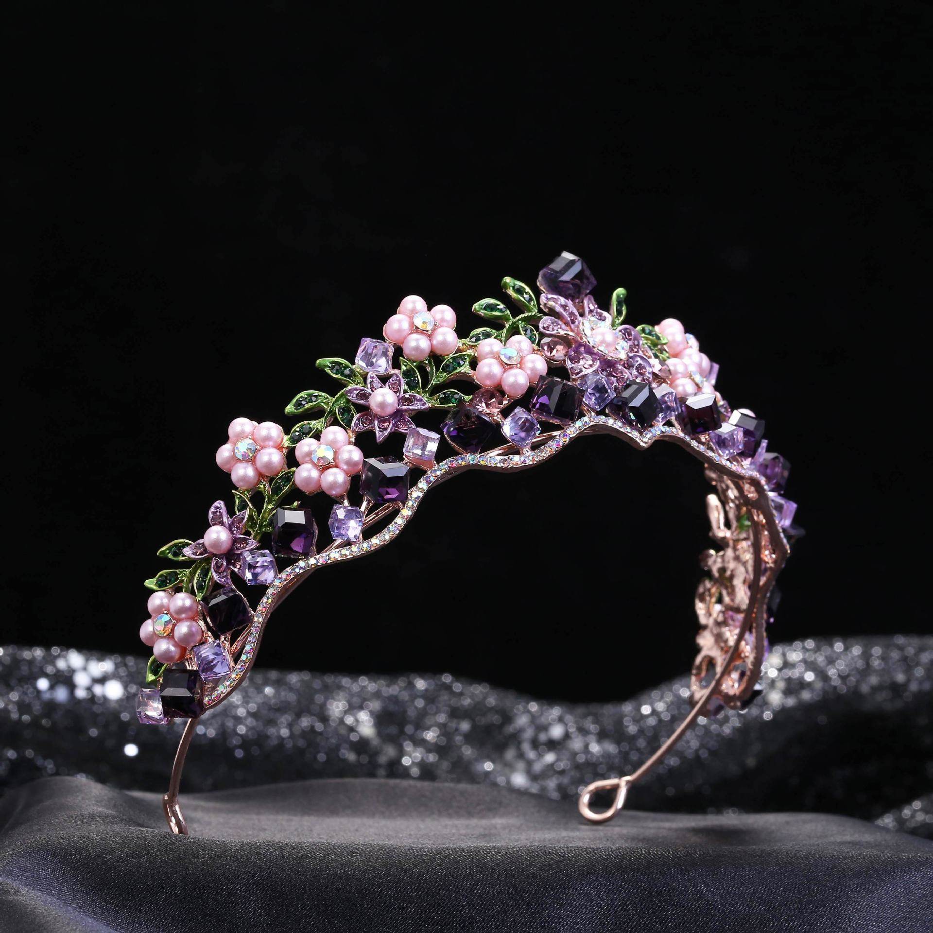 Alloy Crystal Flower Wedding Hair Ornaments - Elegant Bridal Jewelry Set - Buy Center