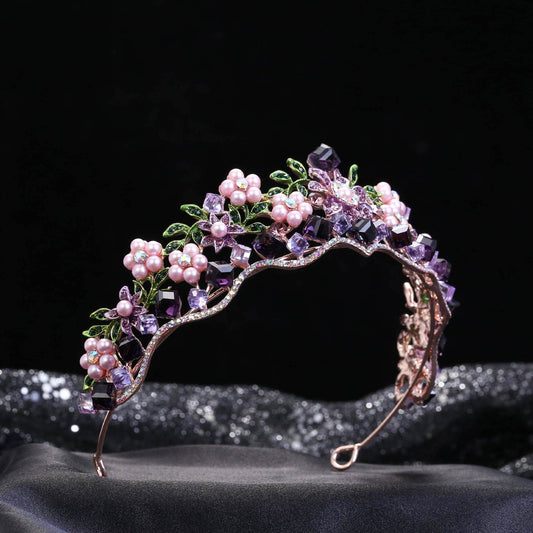 Alloy Crystal Flower Wedding Hair Ornaments - Elegant Bridal Jewelry Set - Buy Center
