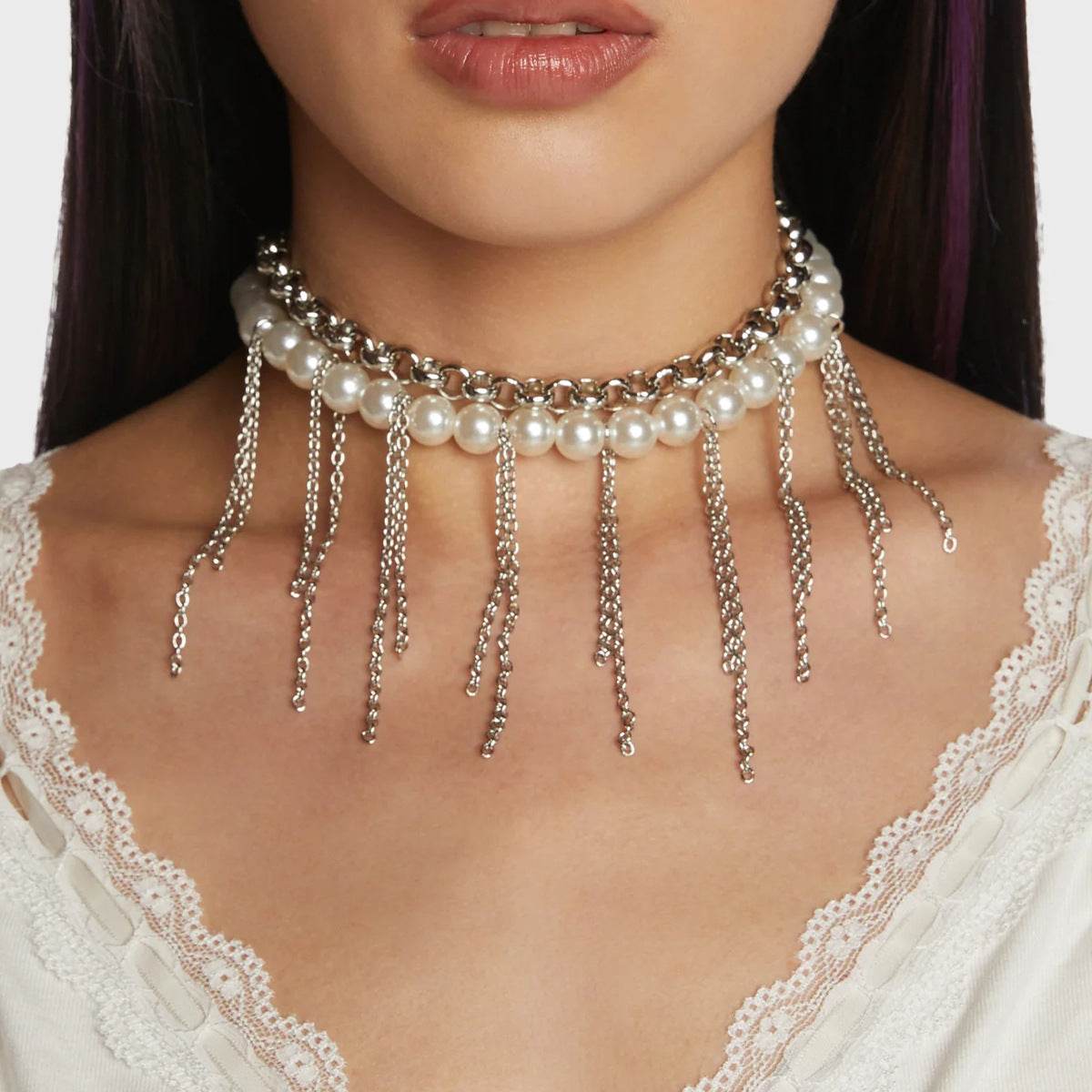 Pearl Tassel Double Layer Necklace - Elegant Women’s Jewelry 2025 - Buy Center