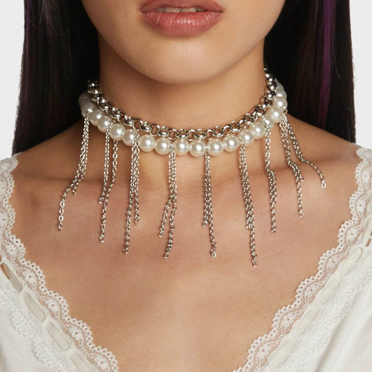 Pearl Tassel Double Layer Necklace - Elegant Women’s Jewelry 2025 - Buy Center