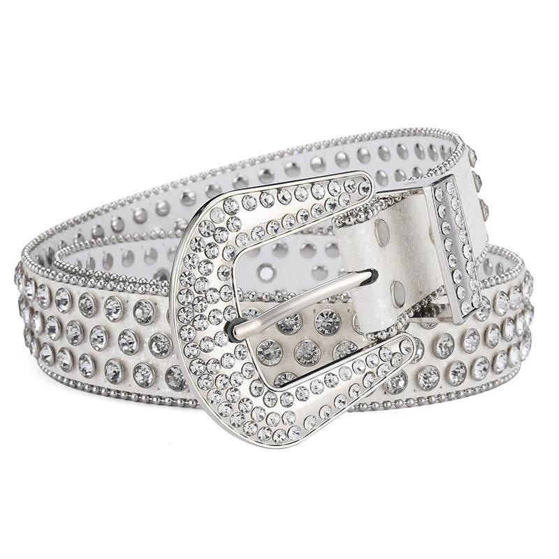 Men Women Alloy Punk Rock Rivet Belt - Stylish & Durable Fashion Accessory - Buy Center